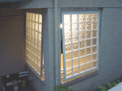 Opening Glass Block window